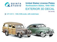 Quinta Studio 1/24 1/25 Metal License Plates NY DE MA MD VT PA DC NH RI 40s-50s