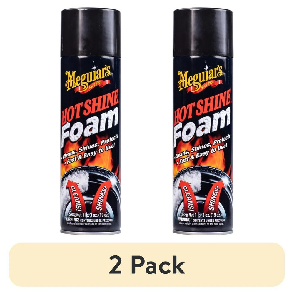 Tire Foam Cleaner and Shine Spray 19 Oz 2 Pack Automotive Car Care