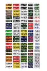 1/25 scale model car assorted USA Louisiana license plates state tags 1:25