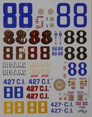 NASCAR DECAL #88 DiGARD RACING 1973-1974 CHEVROLET CHEVELLE DONNIE ALLISON 1/25
