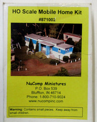 NuComp Miniatures #871002 MOBILE HOME KIT HO Scale WOOD Model Kit MINT rs