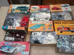 Vintage 60’s 70’s MODEL KIT Junkyard Graveyard Car Parts Boxes LOT Huge 750+