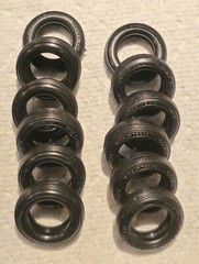 12Pcs Good Year Model Car Rubber Tire 1:43 Scale F70-14 Speedway Wide Tread