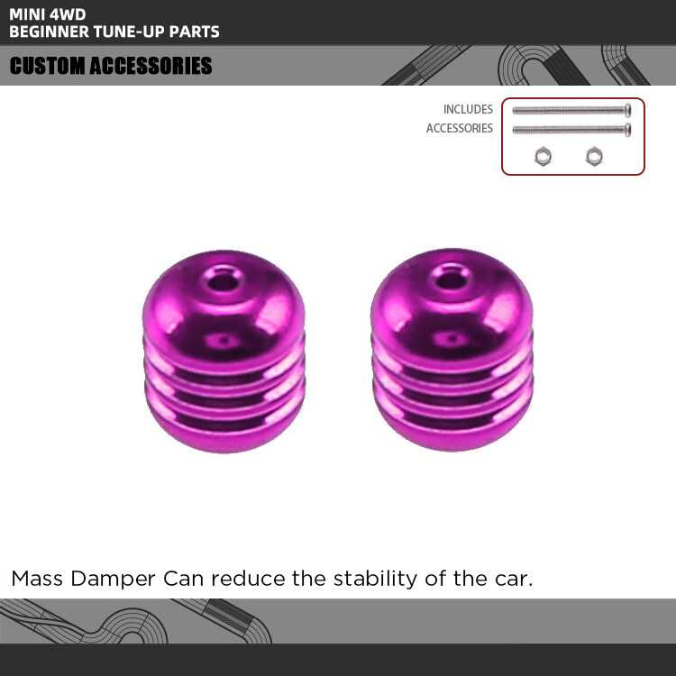 HG Hot Pink Heavy Mass Damper Set For Tamiya Mini 4WD 15401 94842 USA SHIP 8.8g