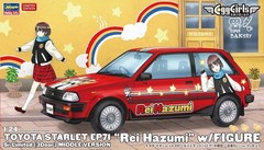 Hasegawa 1/24 Toyota Starlet EP71 Si-Limited Rei Hazumi Figure SP633 Anime Model