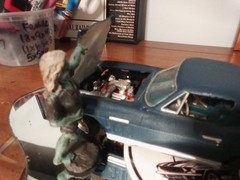1965 Corvette 1/25 scale built model kit And Zombies