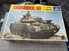 Italeri 1/35 Scale Crusader III Tank Model Kit #219 Partially Assembled W/Bonus