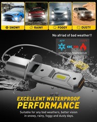 “AUXITO H3 LED Bulb, 16,000LM 600% Super Brighter, 10 Years Lifespan, 1:1 Size P
