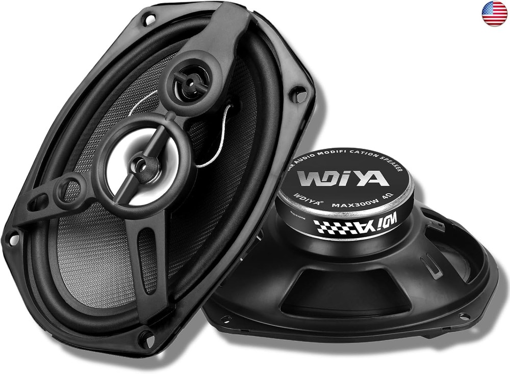 6 * 9-Inch Car Coaxial Speaker 3-Way Full Frequency High Fidelity Audio 300W