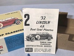 Vintage 1/32 PYRO 1911 MERCER 1911 STEVENS 1932 LINCOLN MINT IN ORG BOXES 1960s