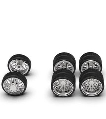 1:10 26” Semi Truck Nitro Duallys And Tires For Tamiya Semi Truck 2 Front/4 Rear