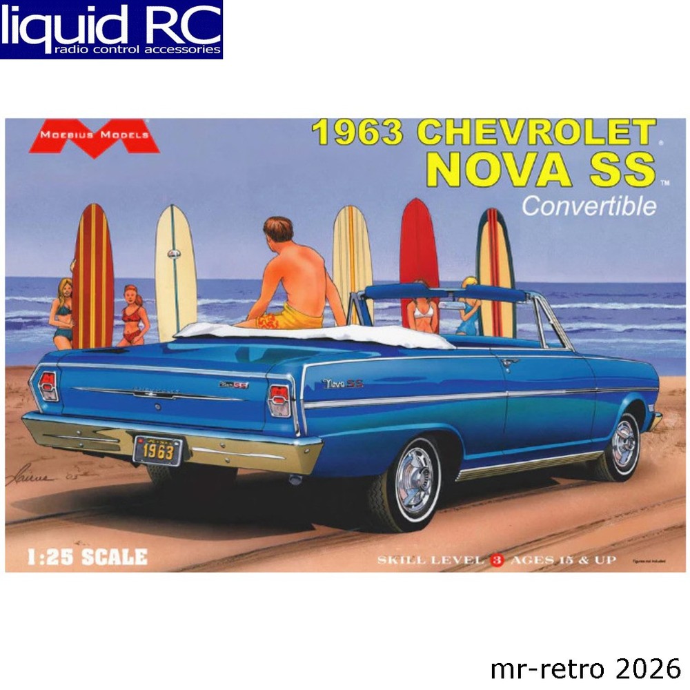 Moebius Models 2318 1/25 1963 Chevrolet Nova SS Convertible Plastic Model Kit