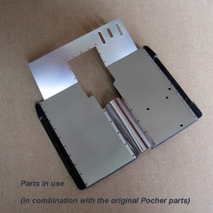 Cockpit floor transkit for all Alfa Romeo 8 C by Pocher 1/8 (brushed surface)