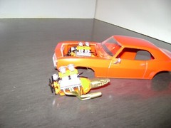 1/24 Scale Small Block Twin Carb Motor Pro Street Hot Rod Drag Racing NHRA