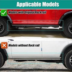 2 Pcs Side Steps For Ford Bronco 2/4 Door with Rock Rail 2021-2026 New Open Box