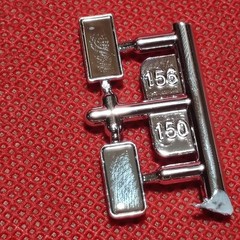 Chrome License Plates 1964 Chevy Nova 1:25 scale model car part Moebius