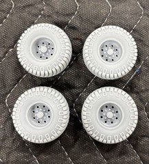 Resin Printed 1/25 Mickey Thompson 37 Baja Claw Tires And 8 Lug Wheels Truck Mud