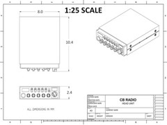2 off, 3D Print Resin, Model Car CB Radio Sets, Various Scales