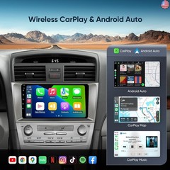 9 Inch QLED Octa-Cores Android Car Stereo for Toyota Camry 2007-2011 Wireless
