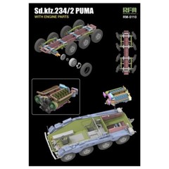 Rye field Model #5110 1/35 Sd.Kfz.234/2 PUMA with Engine Parts