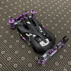 Black Warrior Tamiya 4WD Modified Set Matte Black Painted Racing Model