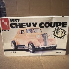 LOOK AMT /ERTL 1937 CHEVY COUPE SCALE 1/25 MODEL KIT OPEN BOX Sealed Bags