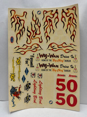 Vintage 3-in-1 Kit DECALS ONLY Unused AMT #KD-10 Wig-Wam LIGHTNING BIRD Flames