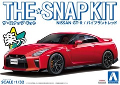 Aoshima Bunka Kyozaisha 1/32 The Snap Kit Series Nissan GT-R Vibrant Red Color-c