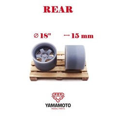 Yamamoto YMPRIM6 1/24 Wheels WORK MEISTER S1 2P 18inch 5 NUTS, ADAPTERS, DECALS