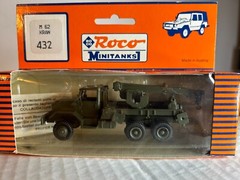ROCO #432 U.S. GMC M-62 10 Wheel Crane Truck “Olive Green” H.O. 1:87