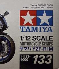 Tamiya 1/12 Scale Yamaha YZF-R1M Motorcycle Plastic Model Kit 14133