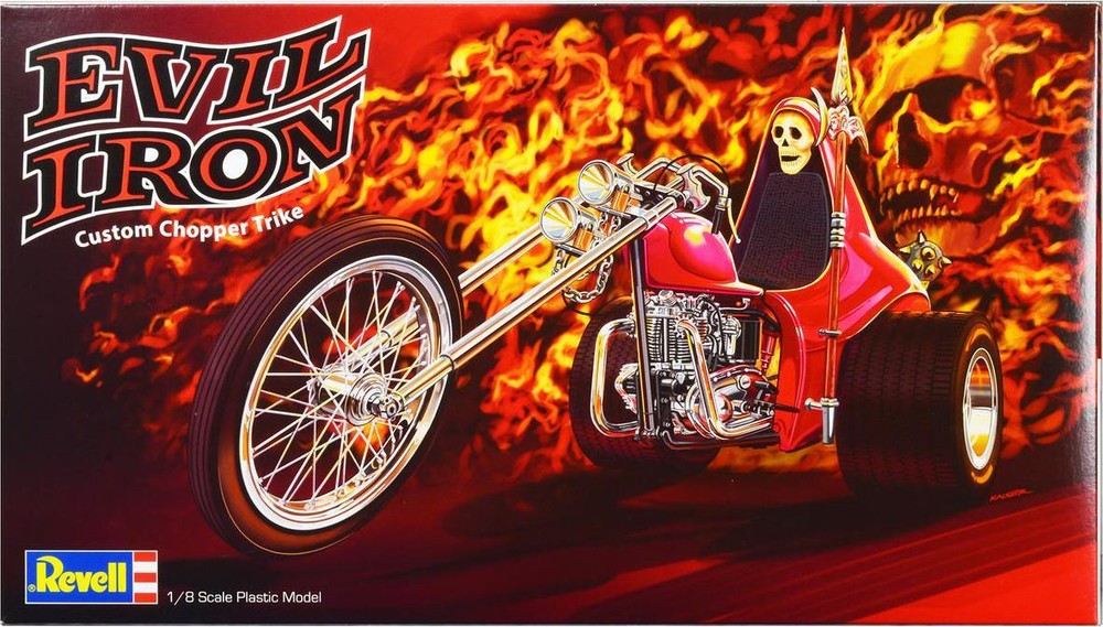 Level 5 Model Kit Evil Iron Custom Chopper Trike 1/8 Scale by Revell