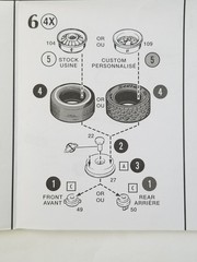 WHEEL BACKS , RETAINERS , PINS from 1973 Cougar MPC 1:25 Model Kit 73 The Cat
