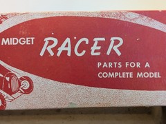 1950’s Ace Products Midget RACER Wooden Model Kit Box – BOX ONLY