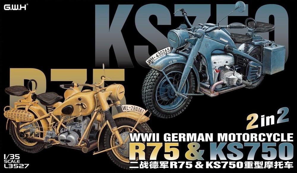 Great Wall Hobby 1/35 German R75 & KS750 2 In 2 L3527