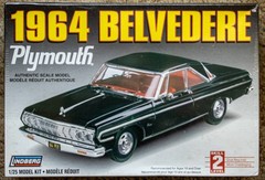 Lindberg 1:25 1964 Plymouth Belvedere (stock) – Factory Sealed – 2 engines