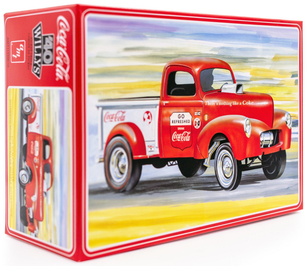 AMT “Coke” 1940 Willys Pickup Truck Gasser 1:25 Plastic Model Car Kit 1145