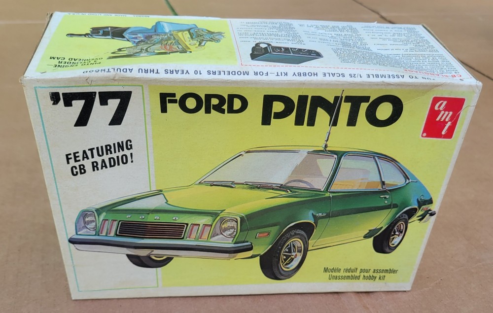 AMT ’77 Ford Pinto Open Complete Some Sealed Parts 1976 Issued 1:24 Kit T485