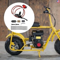 Mini Bike Brake Kit Hydraulic Disc Hand Brake the Left of The 7/8” Handlebars