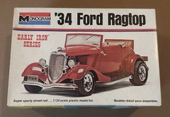 Monogram ‘34 Ford Ragtop Early Iron Model Kit Started