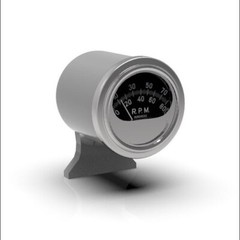 1:12 60’s Era Tach 3d Printed In Two Parts. Comes Unpainted.