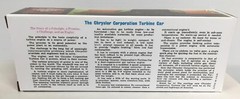New 1963 Chrysler Turbine Car Promo Model REPLICA BOX ONLY..NO CAR