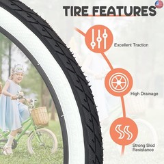 ZUKKA 20 x 2.35 Bike Tire 1/2 Pack 20 inch x 2.35 BMX Bike Tire Folding