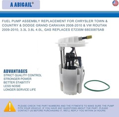 Fuel Pump Assembly Replacement for Chrysler Town & Country & Dodge