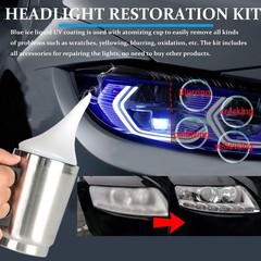 Car Headlight Restoration Kit, Auto Headlight Lens Polish Repair Kit Atomizing C