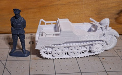 Kettenkrad German half-tracked gun tractor WW2 White 3d Printed 1/32 Scale