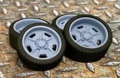 Resin 21/20 Inch: “Foose Four 42” Model car Wheels/Tires 1/24 scale