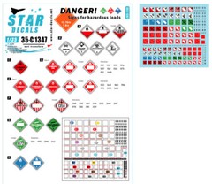 Star Decals for 1/35 DANGER Signs for Hazardous Loads (2 sizes)