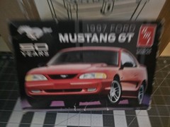 AMT 1997 Ford Mustang GT 50 Years 1/25 Scale Plastic Model By Round2 AMT864/12