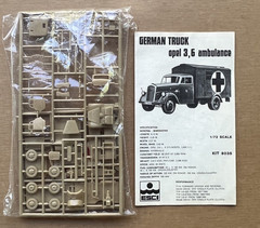 ESCI German Truck Opel 3,6 Ambulance 1/72 Scale Kit #8035 Open Box Complete kit